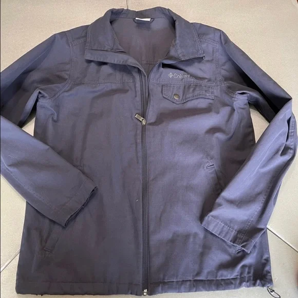 SOLD 🌟COLUMBIA Canvas zip up jacket Men’s blue Venture Creek Jacket lightM - Picture 4 of 12